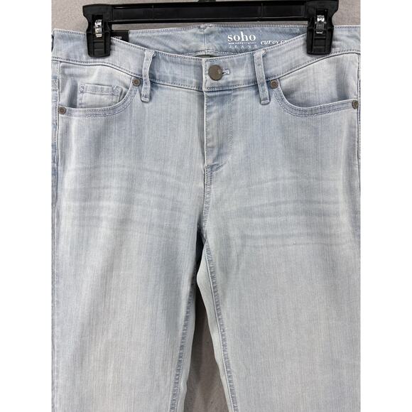 NWT‎ New York & Company Soho Jeans Size 6 Curvy Crop Light Wash Pockets Stretch - Picture 2 of 14